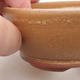 Ceramiczna miska bonsai 9,5 x 9,5 x 4 cm, kolor brązowy - 2/3