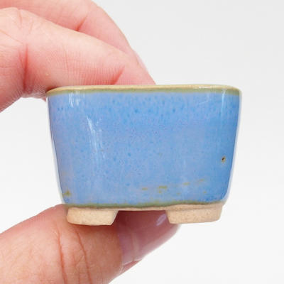 Mini miska bonsai 3,5 x 3,5 x 2,5 cm, kolor niebieski - 2