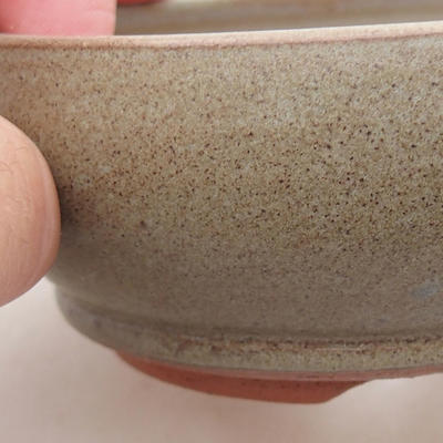 Ceramiczna miska bonsai 10 x 10 x 4 cm, kolor szary - 2