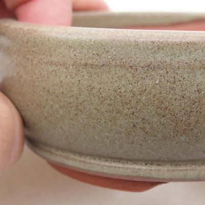 Ceramiczna miska bonsai 9 x 9 x 3,5 cm, kolor szary - 2
