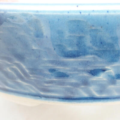 Ceramiczna miska bonsai 19,5 x 19,5 x 6 cm, kolor niebieski - 2