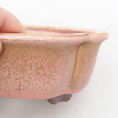 Ceramiczna miska bonsai 13 x 10 x 5 cm, kolor różowy - 2