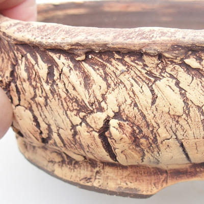 Ceramiczna miska bonsai 17 x 17 x 6 cm, kolor szary - 2