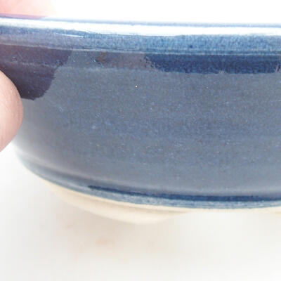 Ceramiczna miska bonsai 15 x 15 x 4,5 cm, kolor niebieski - 2
