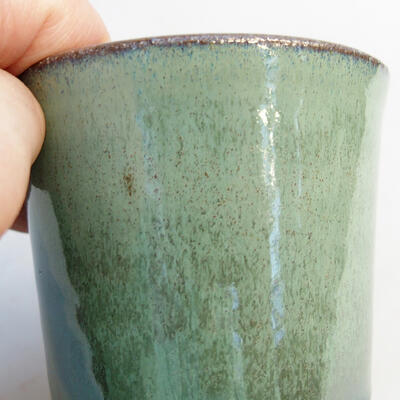 Ceramiczna miska bonsai 7,5 x 7,5 x 7 cm, kolor zielony - 2