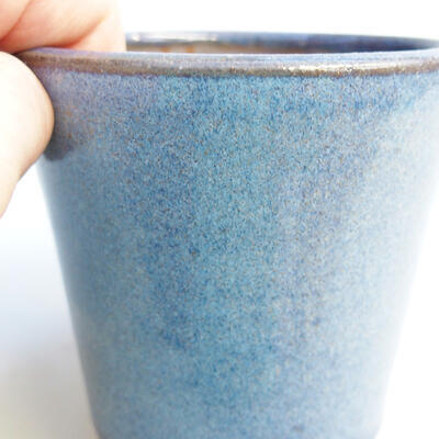 Ceramiczna miska bonsai 8 x 8 x 7,5 cm, kolor niebieski - 2