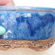 Ceramiczna miska bonsai 8,5 x 8,5 x 4 cm, kolor niebieski - 2/3