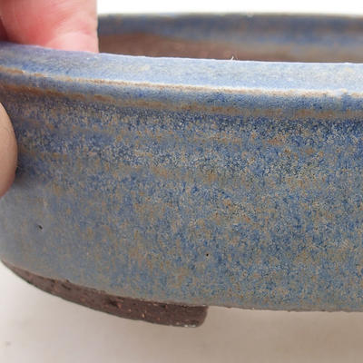 Ceramiczna miska bonsai 16,5 x 16,5 x 4,5 cm, kolor niebieski - 2