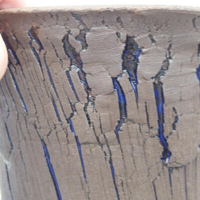 Ceramiczna miska bonsai 14 x 14 x 13,5 cm, kolor niebieski - 2