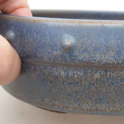 Ceramiczna miska bonsai 16,5 x 16,5 x 5,5 cm, kolor niebieski - 2