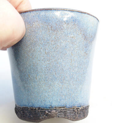 Ceramiczna miska bonsai 8 x 8 x 8 cm, kolor niebieski - 2