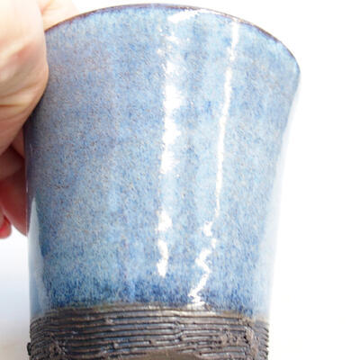 Ceramiczna miska bonsai 7 x 7 x 7 cm, kolor niebieski - 2