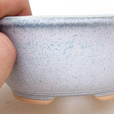 Ceramiczna miska bonsai 12 x 10 x 5,5 cm, kolor niebiesko-biały - 2