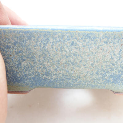 Ceramiczna miska bonsai 12 x 9 x 4 cm, kolor zielono-niebieski - 2