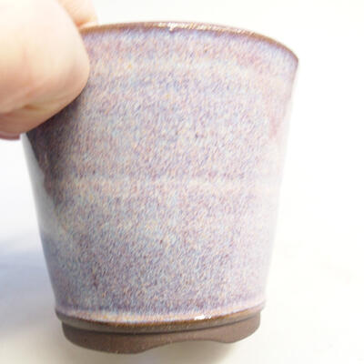 Ceramiczna miska bonsai 8 x 8 x 7,5 cm, kolor różowy - 2
