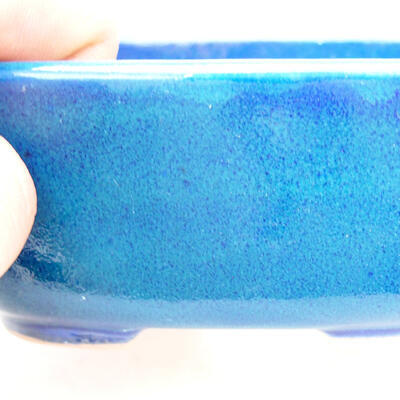 Ceramiczna miska bonsai 12 x 9,5 x 5 cm, kolor niebieski - 2