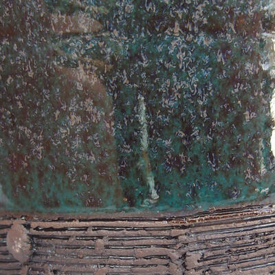 Ceramiczna miska bonsai 9,5 x 9,5 x 9 cm, kolor zielony - 2