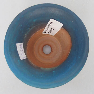 Ceramiczna miska bonsai 10 x 10 x 6,5 cm, kolor niebieski - 2