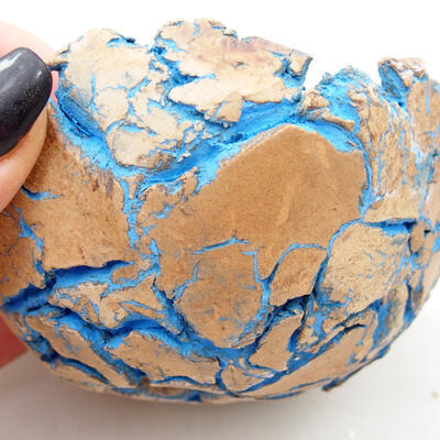 Ceramiczna muszla 9 x 8,5 x 5,5 cm, kolor naturalny niebieski - 2