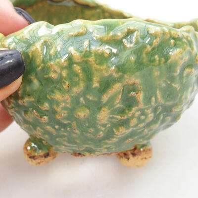Ceramiczna muszla 8,5 x 8 x 7 cm, kolor zielony - 2