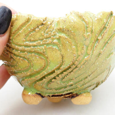 Ceramiczna muszla 9 x 8,5 x 6 cm, kolor zielony - 2