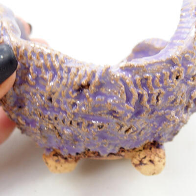 Ceramiczna muszla 9 x 8,5 x 7 cm, kolor fioletowy - 2