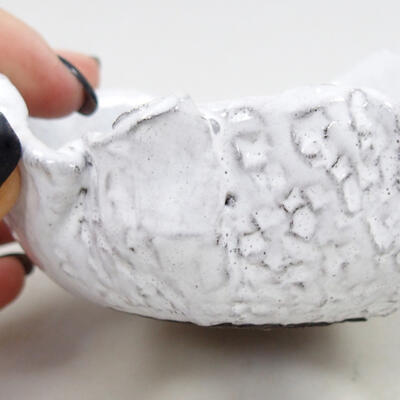Ceramiczna muszla 9 x 8,5 x 5,5 cm, kolor biały - 2