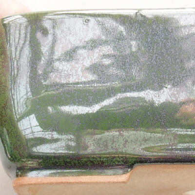 Ceramiczna miska bonsai 15 x 10,5 x 5 cm, kolor zielony - 2