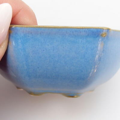 Ceramiczna miska bonsai 7 x 6 x 3 cm, kolor niebieski - 2