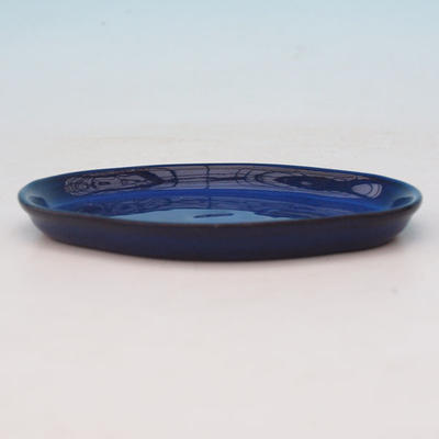 Taca na wodę Bonsai H 05 - 10 x 7,5 x 1 cm, niebieski - 10 x 7,5 x 1 cm - 2