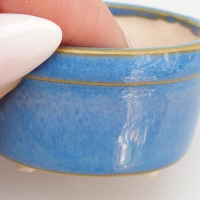 Ceramiczna miska bonsai 3,5 x 3,5 x 2,5 cm, kolor niebieski - 2