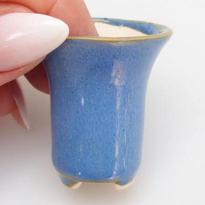 Ceramiczna miska bonsai 3 x 3 x 3,5 cm, kolor niebieski - 2