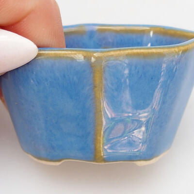 Ceramiczna miska bonsai 4,5 x 3 x 3 cm, kolor niebieski - 2