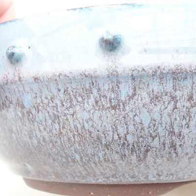 Ceramiczna miska bonsai 17,5 x 17,5 x 7 cm, kolor niebieski - 2