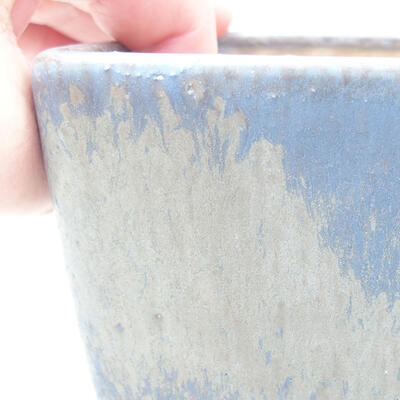 Ceramiczna miska bonsai 12 x 12 x 8 cm, kolor niebieski - 2