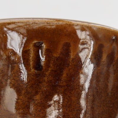 Ceramiczna miska bonsai 10,5 x 10,5 x 9,5 cm, kolor brązowy - 2