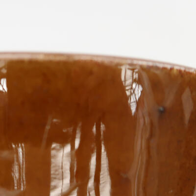 Ceramiczna miska bonsai 10 x 10 x 8 cm, kolor brązowy - 2