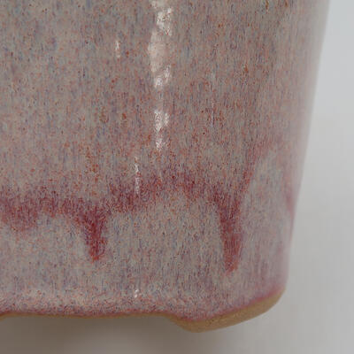 Ceramiczna miska bonsai 10 x 10 x 9 cm, kolor różowy - 2