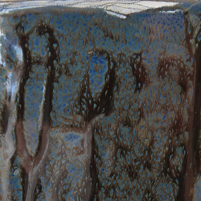 Ceramiczna miska bonsai 9,5 x 9 x 15 cm, kolor niebieski - 2