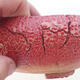 Ceramiczna miska bonsai 13 x 13 x 6 cm, kolor czerwony - 2/3