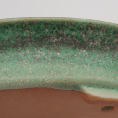 Ceramiczna miska bonsai 12,5 x 10,5 x 2 cm, kolor zielony - 2