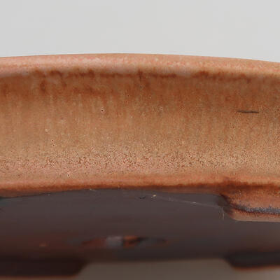 Ceramiczna miska bonsai 12,5 x 10,5 x 2 cm, kolor różowy - 2