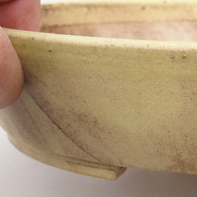 Ceramiczna miska bonsai 22,5 x 19,5 x 5 cm, kolor żółty - 2