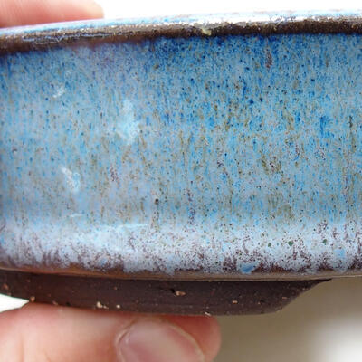 Ceramiczna miska bonsai 15,5 x 15,5 x 4 cm, kolor niebieski - 2
