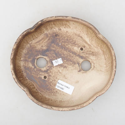 Ceramiczna miska bonsai 22 x 19,5 x 5 cm, kolor brązowy - 2