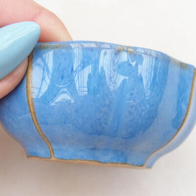 Ceramiczna miska bonsai 5,5 x 5,5 x 2,5 cm, kolor niebieski - 2