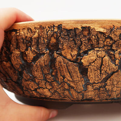 Ceramiczna miska do bonsai 28 x 28 x 8 cm, kolor spękany - 2