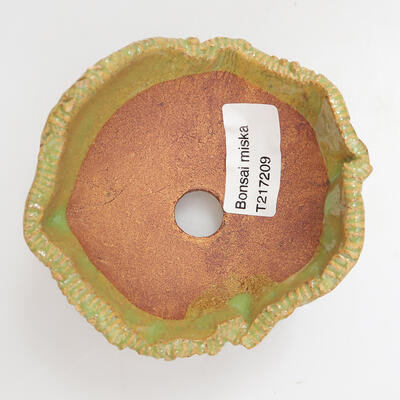 Ceramiczna muszla 9 x 9 x 5 cm, kolor zielony - 2
