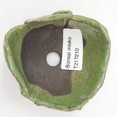Ceramiczna muszla 8,5 x 8 x 4,5 cm, kolor zielony - 2