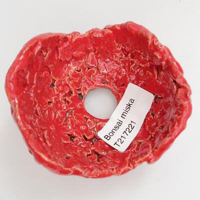 Ceramiczna muszla 8,5 x 8 x 5 cm, kolor czerwony - 2